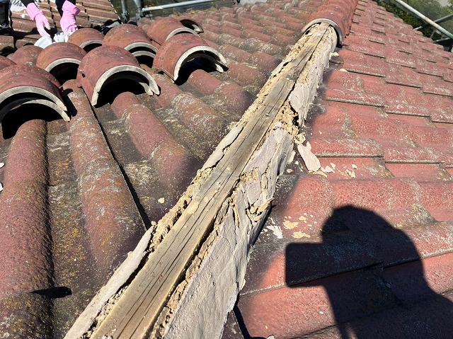 モニエル瓦棟撤去